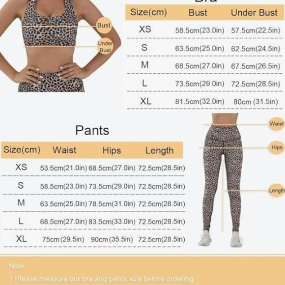 2 Pieces Workout Sets for Women Workout Outfits High Waist Leggings with Sports - Picture 6 of 6